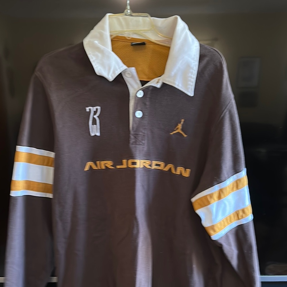 Jordan Brown Long Sleeve Polo Shirt